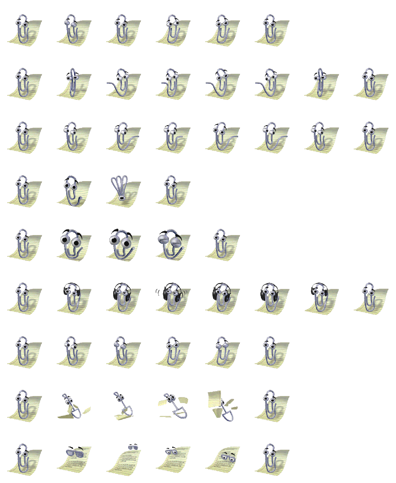 Clippy sprite-sheet