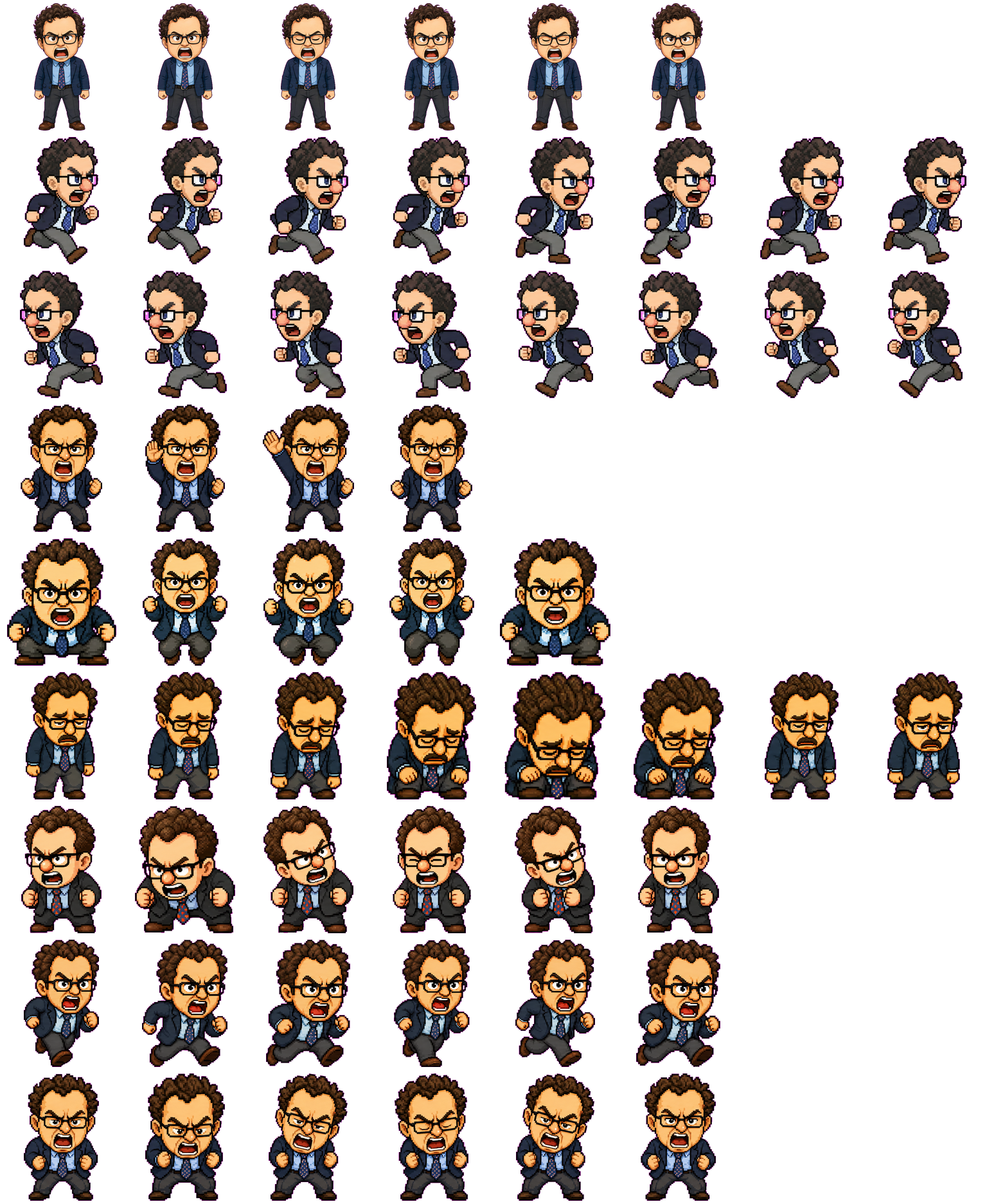 Yelling Dario sprite-sheet