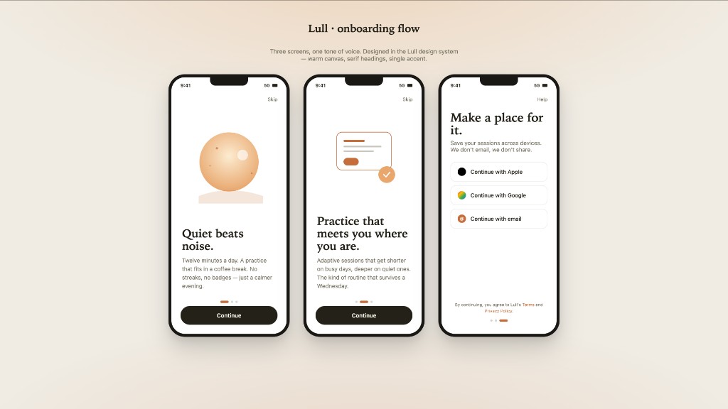 Fintech mobile onboarding — splash to sign-in